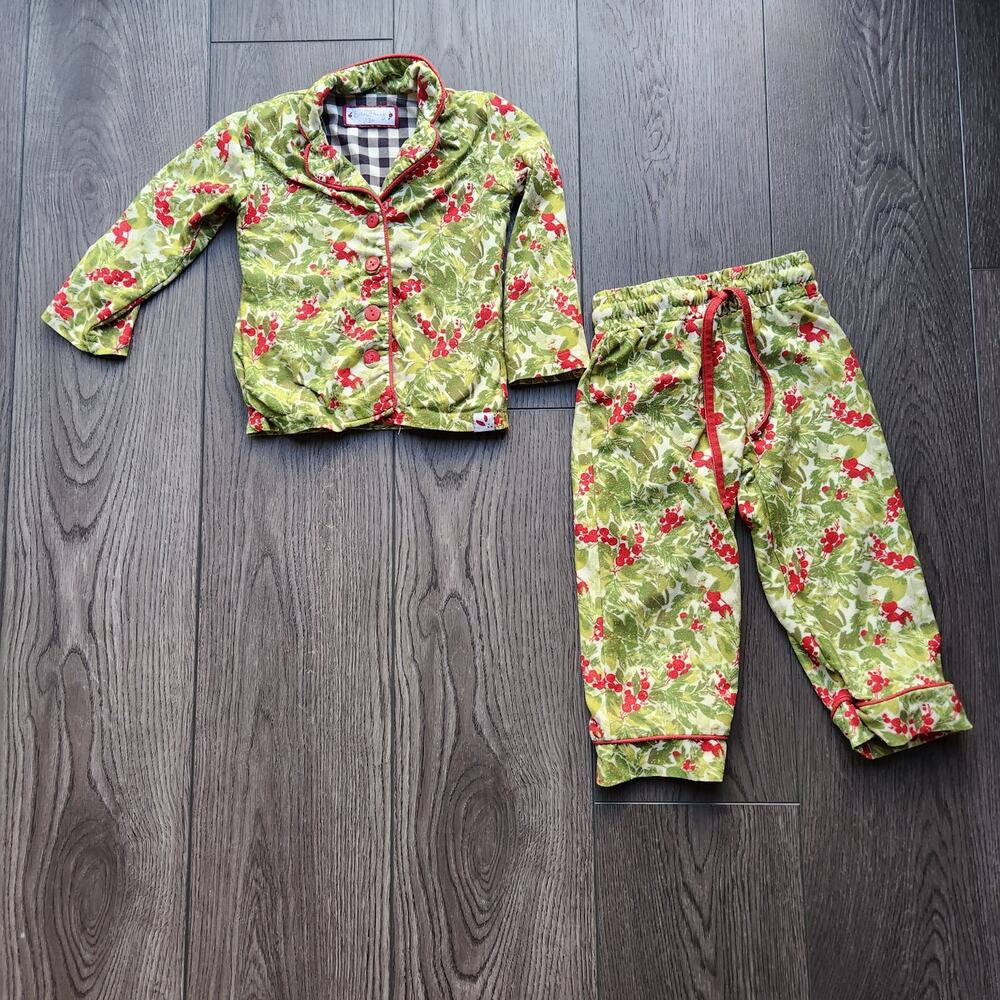 SweetHoney Holiday Foliage Cozy PJs, 12 month